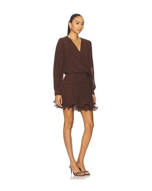 Line & Dot Brown Twyla Mini Dress