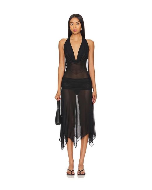 superdown Black X Bridget Lara Sheer Dress