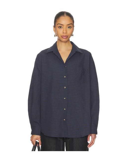 superdown Blue Kendy Button Up Top