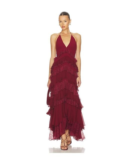 Alice + Olivia Red Maxikleid Liana