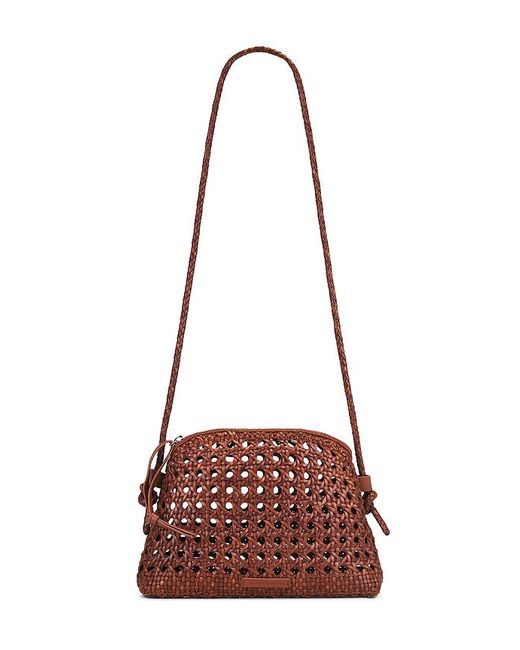Loeffler Randall Red Mallory Woven Crossbody Bag
