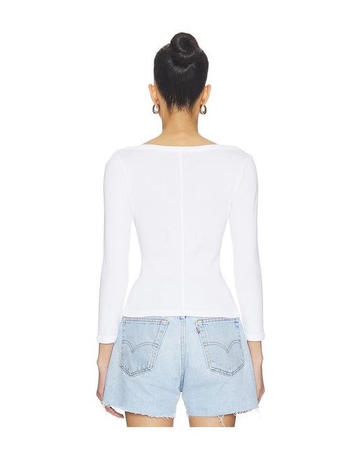Citizens of Humanity White Boat Neck Slim Tee