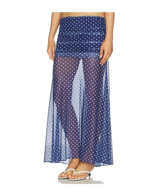 Amanda Uprichard Blue Leo Skirt