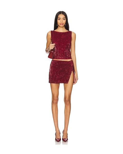Lovers + Friends Red Selma Mini Skirt