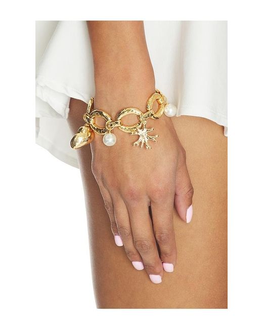 Self-Portrait White Coral Charm Bracelet