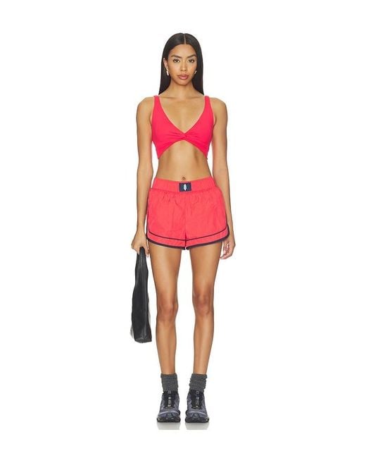 Free People Red X Fp Movement Varsity Blues Short