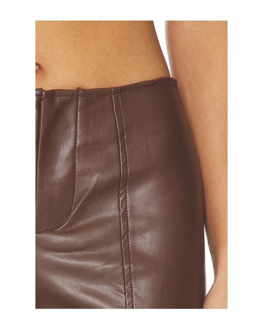 Free People Brown Glow Up Faux Leather Pant