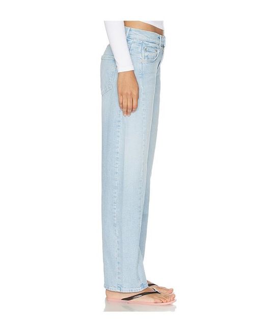 Mother Blue The Mid Rise Half-Pipe Hover Jeans
