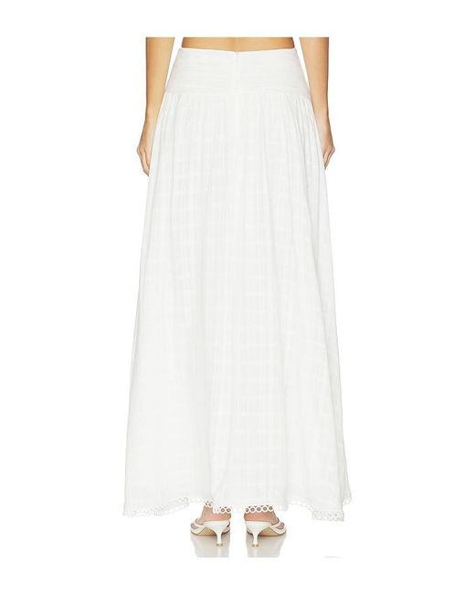 Peixoto White Camila Maxi Skirt