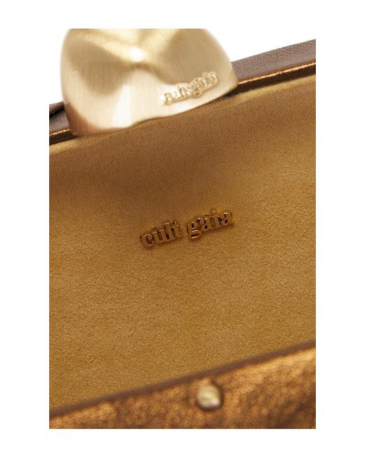 Cult Gaia Brown Lisse Clutch
