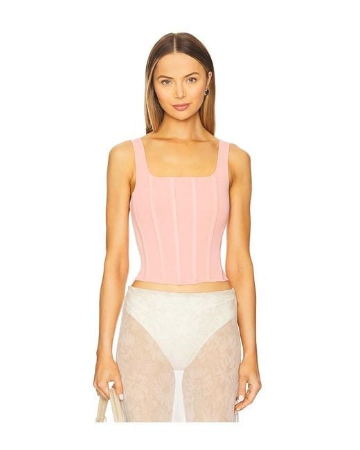 Alice + Olivia Orange Ruby Corset Tank