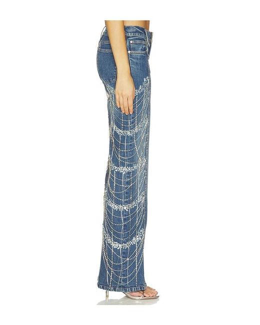 Alice + Olivia Blue Roxie Embellished Jean