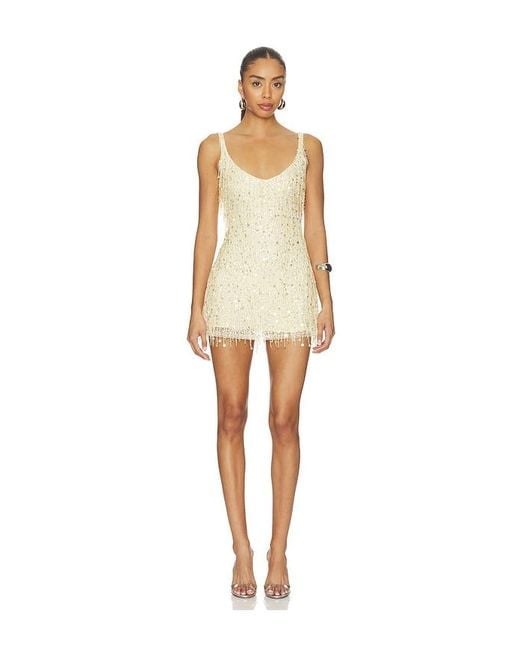 Asta Resort Natural X Revolve Ophelia Fringe Mini Dress