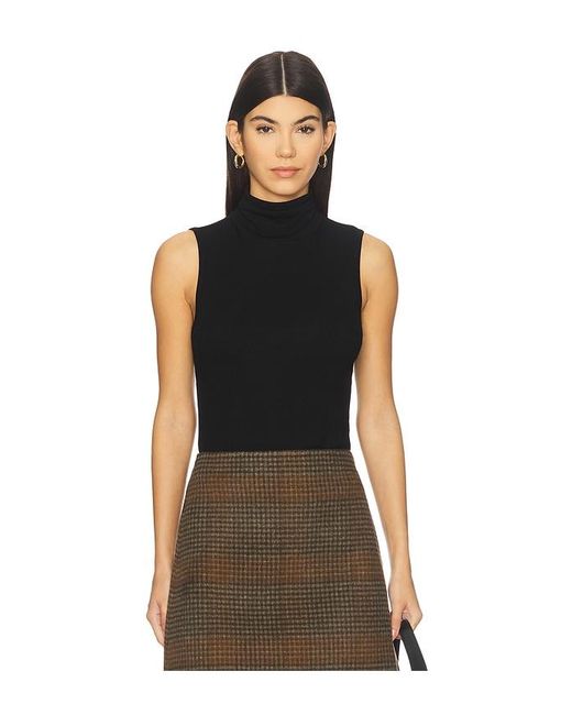 Theory Black Wendel Ribbed Top