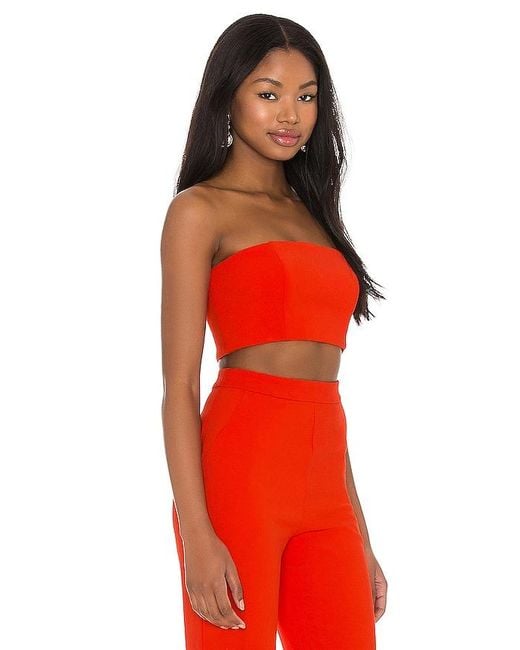 Nbd Red Topaz Bandeau Top