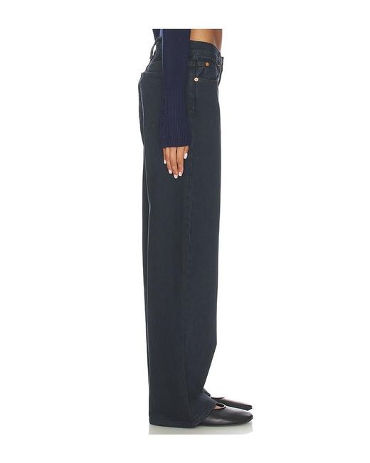 SLVRLAKE Denim Blue Lexi Low Rise Wide Leg Jeans