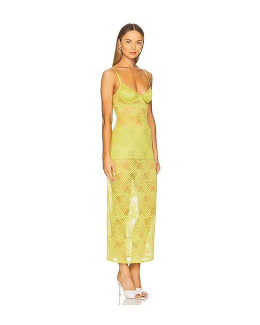 OW Collection Yellow Kayla Maxi Dress