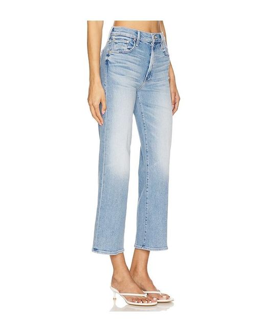 Mother Blue The Rambler Zip Ankle Jeans