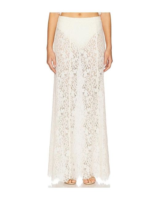 AFRM White Oxford Skirt