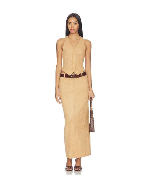ALL THE WAYS Natural Bailey Faux Suede Vest