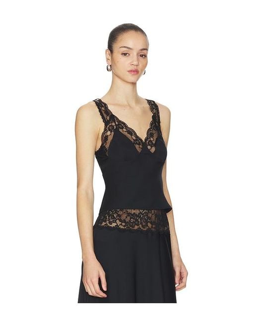 Frankie's Bikinis Black Harper Satin Top