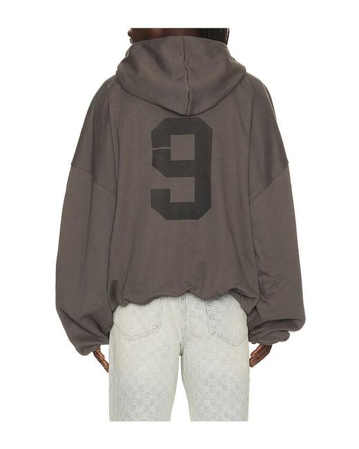 M I S B H V Black Inflated Devil Zipped Hoodie for men