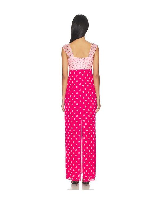 Saloni Pink Chani Long Dress