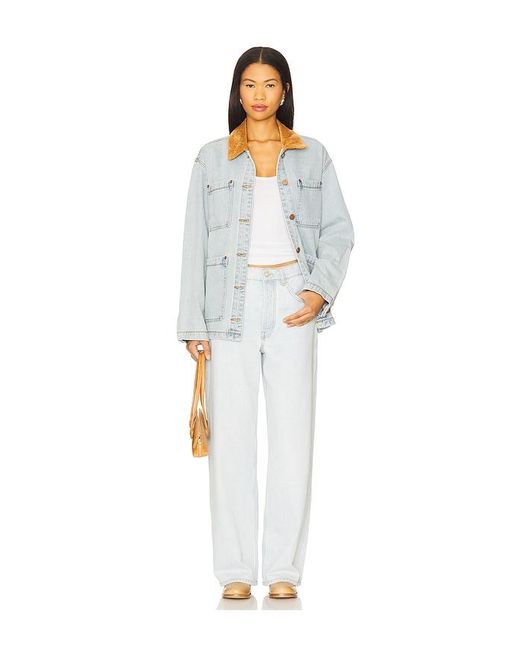 Blank NYC White Denim Corduroy Shacket