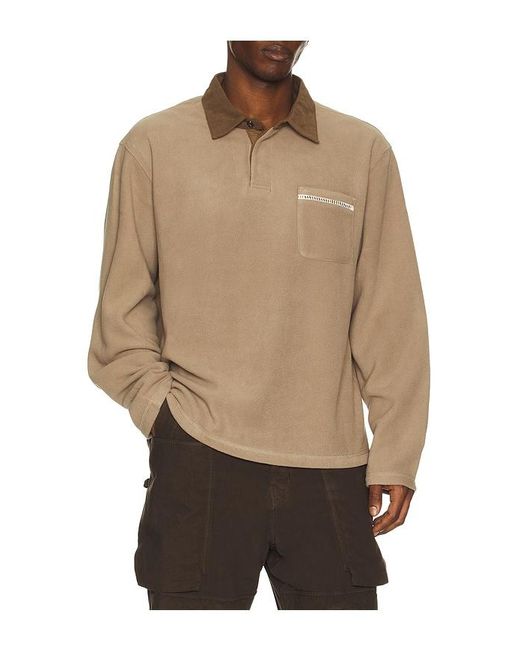 Rhythm Natural Ladder Polar Fleece Polo for men