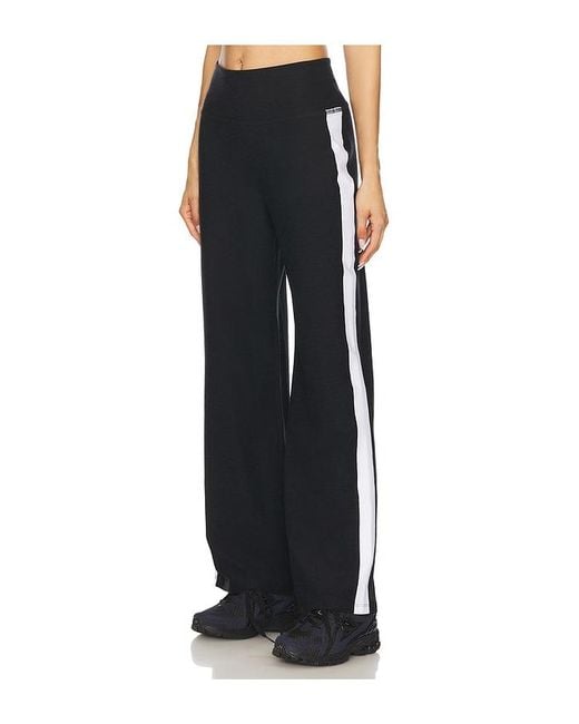 Beyond Yoga Black Spacedye Laid Back Stripe Pant
