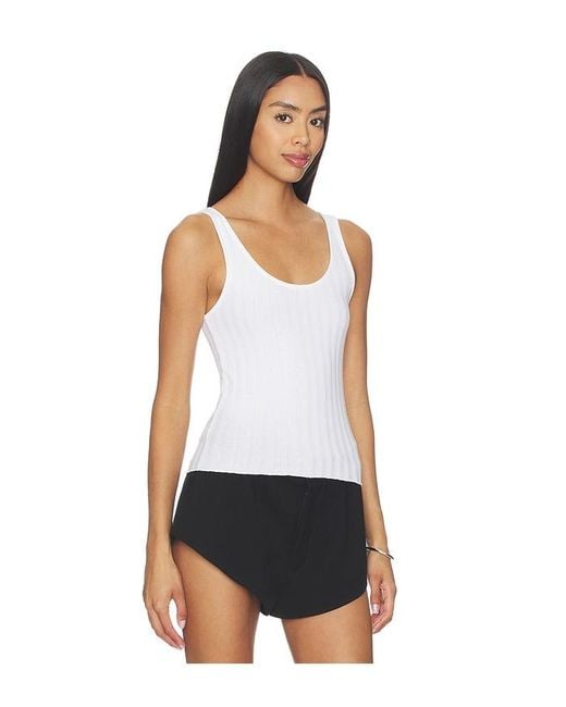 PERFECTWHITETEE White Poorboy Rib Tank Top