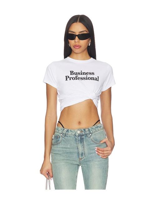 GUIZIO White X Revolve Business Professional Tee