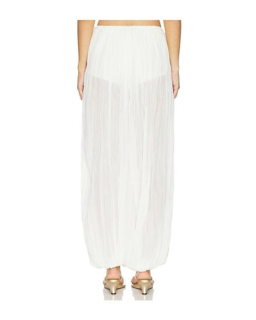 Jonathan Simkhai White Afton Crinkle Jersey Balloon Pant