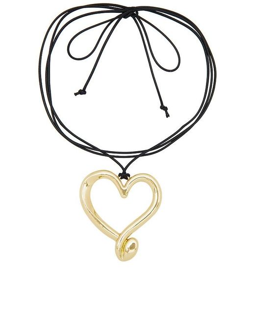 petit moments White Heart Corded Necklace