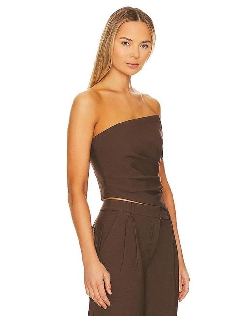 Camila Coelho Brown Xenia Top