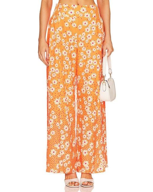 Pantalón Pierna Ancha Mar En Color Naranja Talla (También En S) Agua Bendita de color Orange