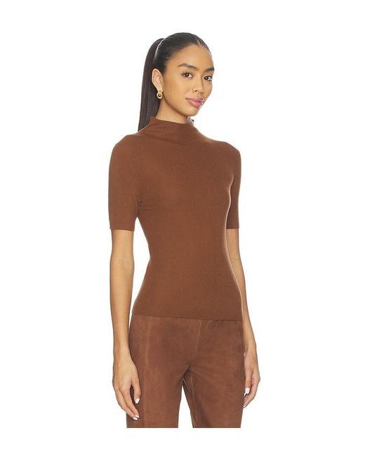 Theory Brown Leenda Solid Top