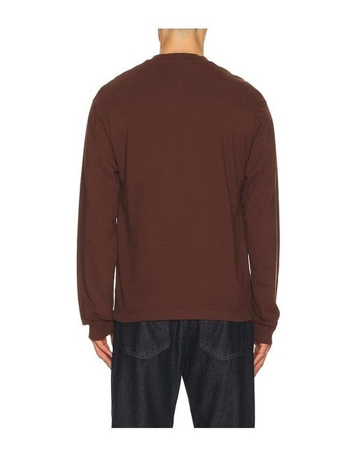Agolde Brown Long Sleeve Asha Tee for men