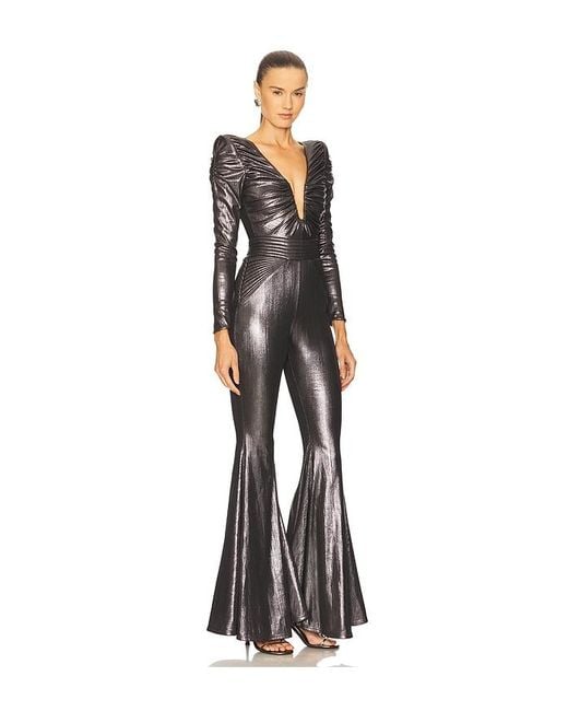 Zhivago Black Bloom Metallic Jumpsuit