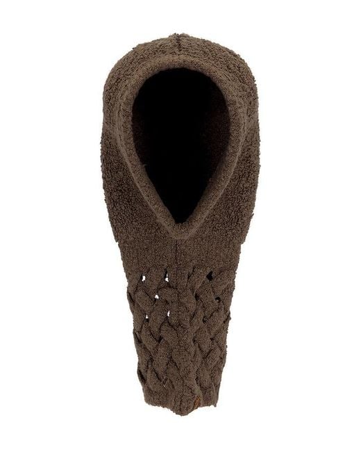 Isa Boulder Balaclava Cableweave in Black für Herren