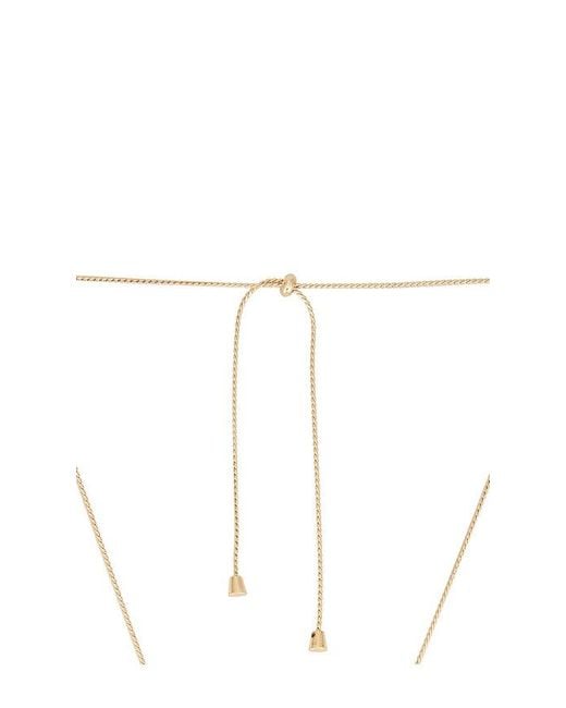 Ettika White Molten Marquise Pendant Necklace