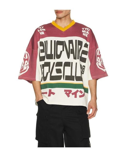 BBCICECREAM Red Blitz Oversized Tee for men