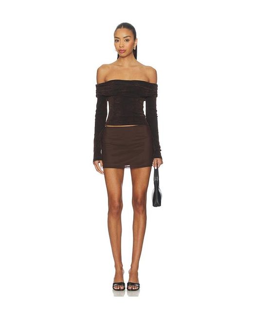 Tiger Mist Brown Octavia Mini Skirt
