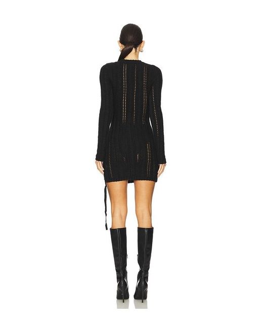 Camila Coelho Black Anira Cable Dress