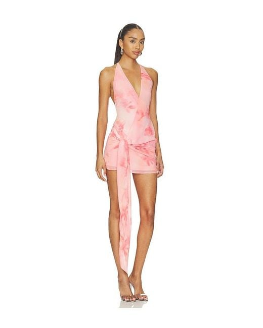 MORE TO COME Orange Karter Wrap Mini Dress