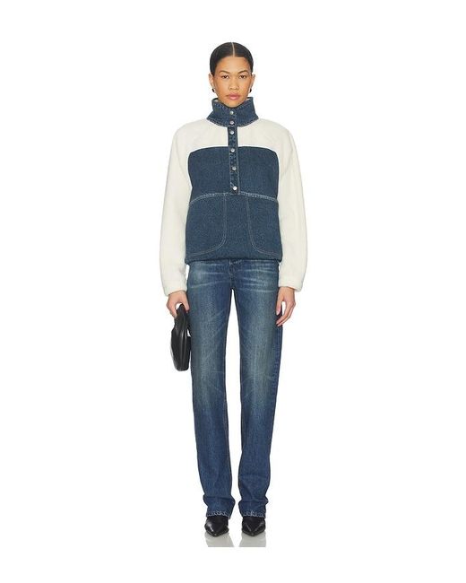 Rag & Bone Blue Rb Miramar Fleece Sherpa Popover