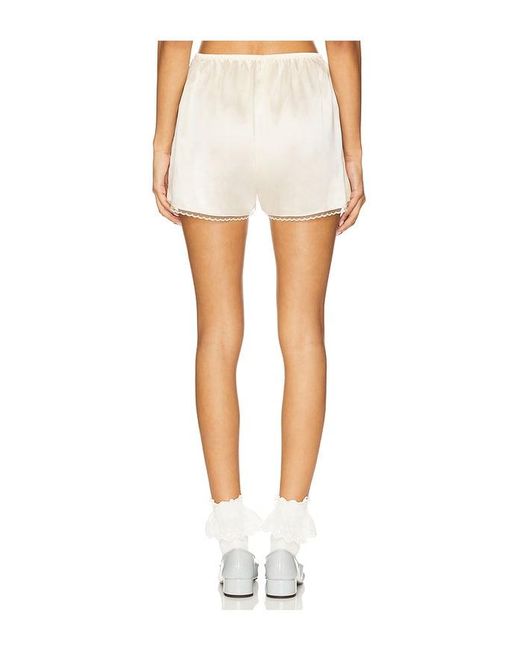 DONNI. White Silk Lace Tap Short