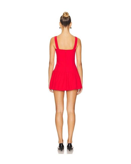 Amanda Uprichard Red Katina Skort Romper