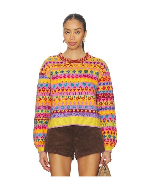 Free People Orange Favorite Things Sweater