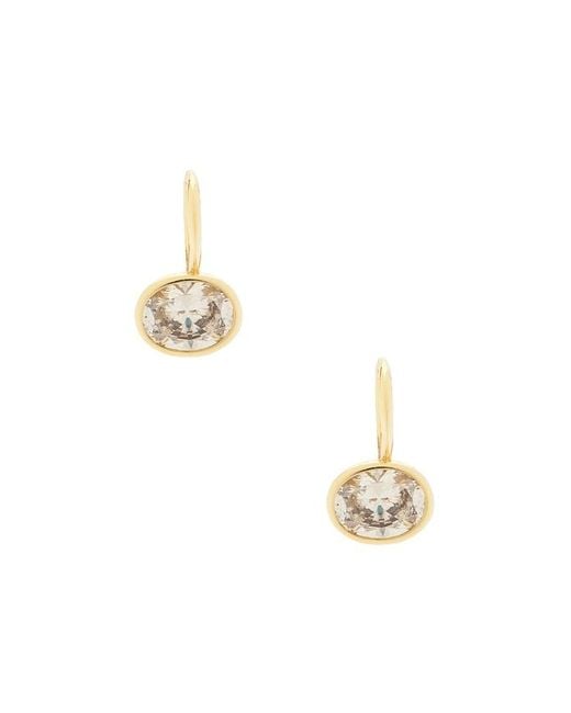 Shashi Metallic Oval East To West French Hook